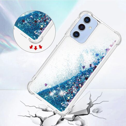 بالنسبة إلى Samsung Galaxy A16 5G ، مع واقي الشاشة ، فإن Glitter Bling Liquid Floating Cute Girls Slim TPU Soft Silicone Drockproof Cover for Galaxy A16 5G -Purple in Kuwait