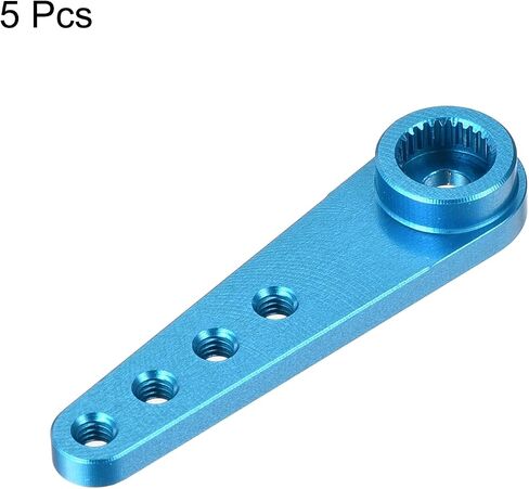 MECCANIXITY 5 Pcs Aluminum Servo Horn Long 25T Steering Arm 37mm Length Black Suitable for DIY RC Car/Boat/AirplanesBoat Model Accessories in Saudi Arabia