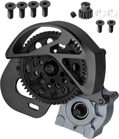 RC Aluminum Transmission Gearbox Upgrades Part for 1/10 Axia1 SCX10, SCX10 II 90046 90047 Wraith,AX10 RC Crawler car,Alloy Center Transmission Gearbox,Titanium & Pink in Saudi Arabia