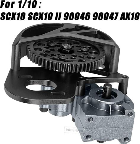 RC Aluminum Transmission Gearbox Upgrades Part for 1/10 Axia1 SCX10, SCX10 II 90046 90047 Wraith,AX10 RC Crawler car,Alloy Center Transmission Gearbox,Titanium & Pink in Saudi Arabia