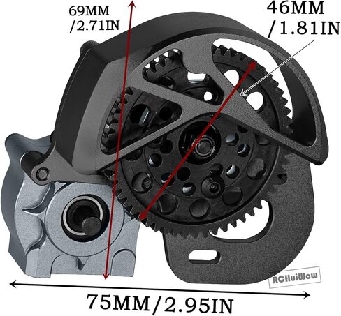 RC Aluminum Transmission Gearbox Upgrades Part for 1/10 Axia1 SCX10, SCX10 II 90046 90047 Wraith,AX10 RC Crawler car,Alloy Center Transmission Gearbox,Titanium & Pink in Saudi Arabia