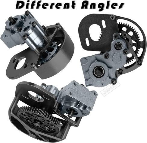 RC Aluminum Transmission Gearbox Upgrades Part for 1/10 Axia1 SCX10, SCX10 II 90046 90047 Wraith,AX10 RC Crawler car,Alloy Center Transmission Gearbox,Titanium & Pink in Saudi Arabia