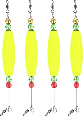 PATIKIL Fishing Floats Rig Olive Fishing Bobbers Popping Corks Float Weighted Bobbers Fishing Tackle with Copper Beads in Saudi Arabia