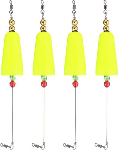 PATIKIL Fishing Floats Rig Conical Fishing Bobbers Popping Corks Float Weighted Bobbers Fishing Tackle with Copper Beads in Saudi Arabia
