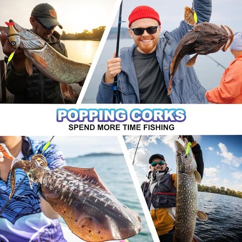 PATIKIL Fishing Floats Rig Conical Fishing Bobbers Popping Corks Float Weighted Bobbers Fishing Tackle with Copper Beads in Saudi Arabia