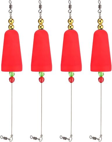 PATIKIL Fishing Floats Rig Conical Fishing Bobbers Popping Corks Float Weighted Bobbers Fishing Tackle with Copper Beads in Saudi Arabia