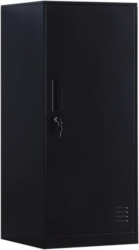 4 أبواب خزانة تخزين عمودية للعبور لغرفة نوم الأطفال ، غرفة الأطفال ، المدرسة ، المكتب ، المنزل ، خزانة تخزين الصلب القابلة للتكديس للملابس والمعدات الرياضية ، جهاز مكافحة المائلة (أسود) in Kuwait