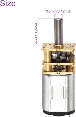 DMiotech 3pcs 3V 150RPM Rated Torque 2.5 Output Shaft Length 10mm Micro DC Speed Reduction Motor Mini Metal Gearbox Motor for RC Car Robot Model DIY RC Toys Engine in Kuwait