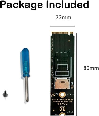 Sintech Oculink SFF-8611/8612 إلى M.2 NVME M-Key Interface Card in Kuwait