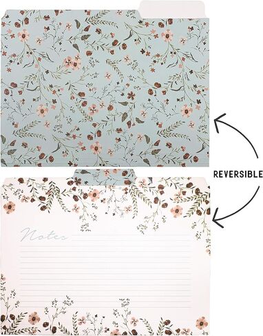Steel Mill & Co Cute File Folders, Set of 9, Document Organizer for Filing Cabinet, Decorative Letter Size Files, Full Posey/Scattered Posey/Bold Floral in Saudi Arabia
