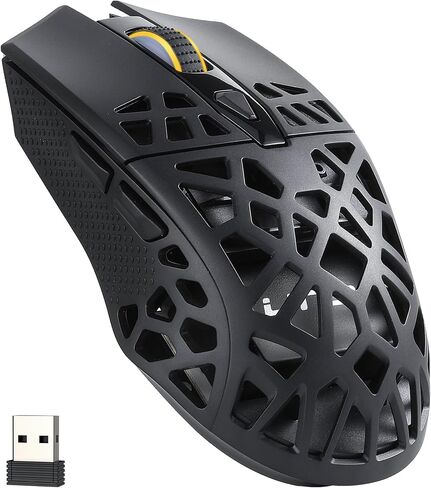 LTC GM023 Tri-Mode Wireless Gaming Mouse, 79g Ultra-Light Honeycomb Ergonomic Gaming Mouse, PAW3104 Sensor, 6-Level DPI 4800, 6 Programmable Buttons, Pro Software in Kuwait