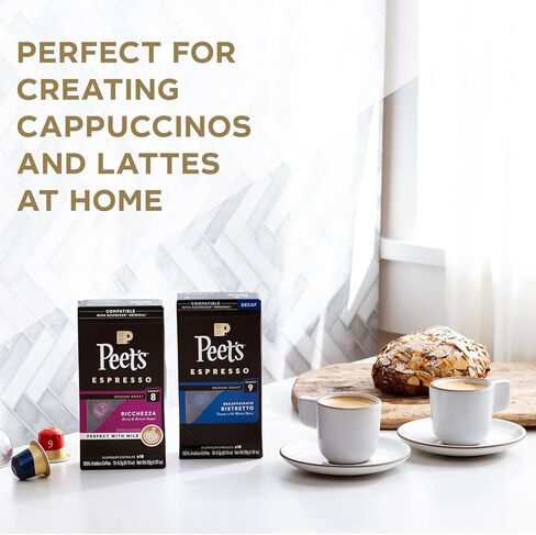 Peet's Coffee, Dark Roast Espresso Capsules Variety Pack, Compatible with Nespresso Original Machine - Intensity 10-11, 40 Count (4 Boxes of 10 Espresso Capsules) in Saudi Arabia