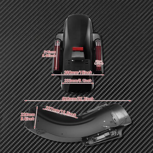 Motorcycle LED Rear Fender System Turn Signal Running Brake Light Fit for Harley Touring Road King Electra Road Street Glide 2014-later Black Lens in Saudi Arabia