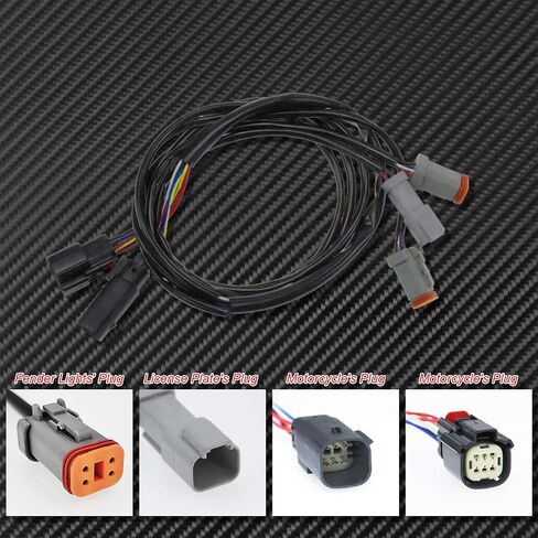 Motorcycle LED Rear Fender System Turn Signal Running Brake Light Fit for Harley Touring Road King Electra Road Street Glide 2014-later Black Lens in Saudi Arabia