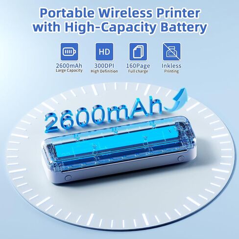 Phomemo Portable Printers Wireless for Travel Upgraded,M834 Bluetooth Thermal Printer 8.5" x 11"& A4 Size,Inkless Mobile Printer with Carry Case for Travel,Office,School,Car,Home,Pink in Saudi Arabia