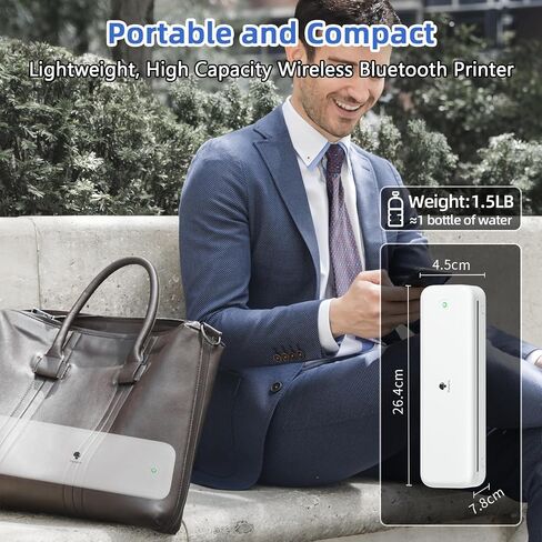 Phomemo Portable Printers Wireless for Travel Upgraded,M834 Bluetooth Thermal Printer 8.5" x 11"& A4 Size,Inkless Mobile Printer with Carry Case for Travel,Office,School,Car,Home,Pink in Saudi Arabia