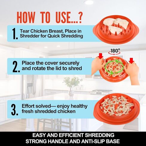 Pro Max Chicken Shredder Large 3 Layer Chicken Breast Shredder Tool Twist, Visible Meat Shredder Machine with Ergonomic Handle, Strong Anti-Slip Strip, BPA-Free,Ideal for Chicken, Beef &Salad (Black) in Saudi Arabia