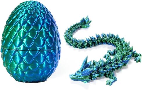 Dragon Egg 3D Dragon Dragon Fidget Toys للبالغين ، والديناصرة الكريستالية المرنة ثلاثية الأبعاد المطبوعة Dragon Dragon Dragon Dists for Autism/Ad (Luminous) in Kuwait