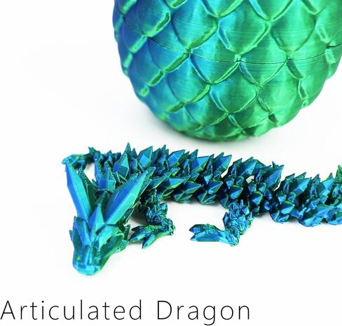 Dragon Egg 3D Dragon Dragon Fidget Toys للبالغين ، والديناصرة الكريستالية المرنة ثلاثية الأبعاد المطبوعة Dragon Dragon Dragon Dists for Autism/Ad (Luminous) in Kuwait