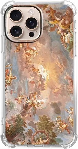 Case for iPhone 16 Pro with Renaissance Art Design,Cute Angel God Greek Mythology Painting,Clear Soft TPU Bumper Case,6.3"(Mythology,16pr) in Saudi Arabia