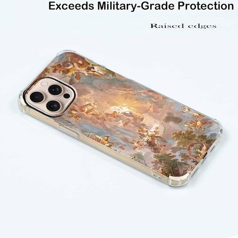 Case for iPhone 16 Pro with Renaissance Art Design,Cute Angel God Greek Mythology Painting,Clear Soft TPU Bumper Case,6.3"(Mythology,16pr) in Saudi Arabia
