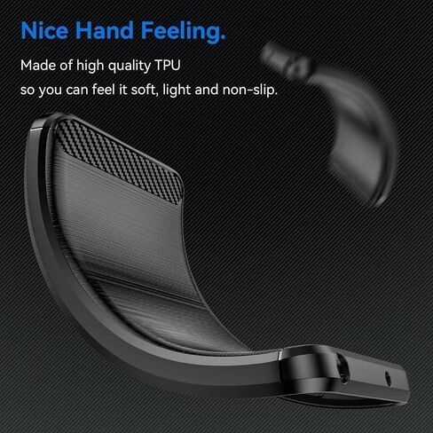 for Samsung, Galaxy S8 Phone case, Shockproof, Scratch Resistant Carbon Fiber Jacket, Soft TPU, for, Galaxy S8 case (Black) in Kuwait