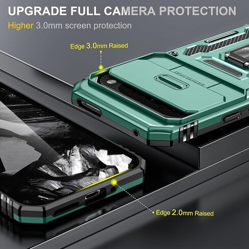 for Google Pixel 9 Pro XL Case with Stand,[Military Grade Shockproof],Heavy Duty Military Grade Hard Protection,Camera Protect,Edge Cover for Pixel 9 Pro XL,[Light Blue],MUS-KJZH-03-07 in Kuwait