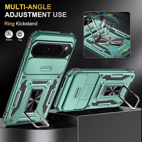 for Google Pixel 9 Pro XL Case with Stand,[Military Grade Shockproof],Heavy Duty Military Grade Hard Protection,Camera Protect,Edge Cover for Pixel 9 Pro XL,[Light Blue],MUS-KJZH-03-07 in Kuwait