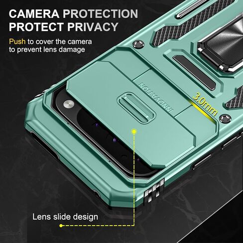 for Google Pixel 9 Pro XL Case with Stand,[Military Grade Shockproof],Heavy Duty Military Grade Hard Protection,Camera Protect,Edge Cover for Pixel 9 Pro XL,[Light Blue],MUS-KJZH-03-07 in Kuwait