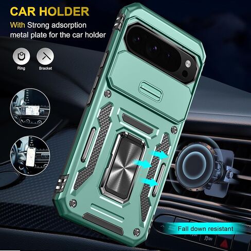 for Google Pixel 9 Pro XL Case with Stand,[Military Grade Shockproof],Heavy Duty Military Grade Hard Protection,Camera Protect,Edge Cover for Pixel 9 Pro XL,[Light Blue],MUS-KJZH-03-07 in Kuwait