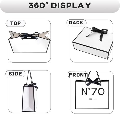 QLSKO 40th Birthday Keepsake Gift Paper Bag for Her Anniversary Party Present Shopping Tote Bags Women 40 Year Old Decorations Idea (1985 40th, Medium (Pack of 1)) in Saudi Arabia