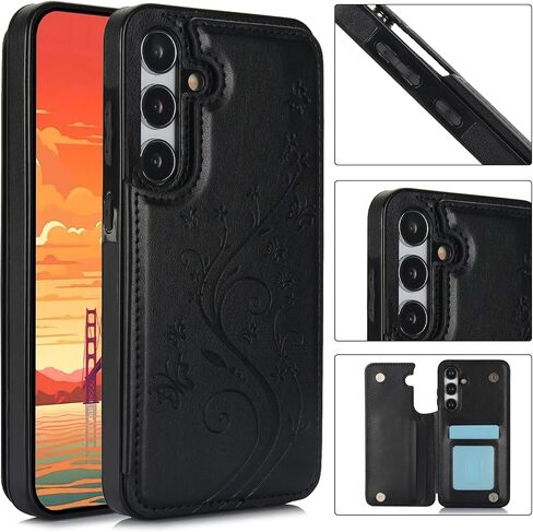 علبة الهاتف ASUWISH لـ Samsung Galaxy S25 Plus S25+ 5G مع حامل بطاقة الشاشة الزجاجية المقسّر in Kuwait