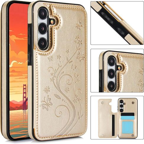 علبة الهاتف ASUWISH لـ Samsung Galaxy S25 Plus S25+ 5G مع حامل بطاقة الشاشة الزجاجية المقسّر in Kuwait