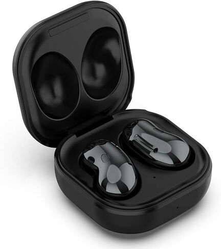 حافظة شحن سلكية متوافقة مع Galaxy Buds Live، غطاء قاعدة شاحن بديل مع كابل شحن USB-C بطول 3.3 قدم وملحقات سماعات أذن لاسلكية (أبيض) in Saudi Arabia