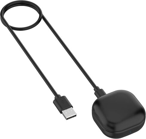 حافظة شحن سلكية متوافقة مع Galaxy Buds Live، غطاء قاعدة شاحن بديل مع كابل شحن USB-C بطول 3.3 قدم وملحقات سماعات أذن لاسلكية (أبيض) in Saudi Arabia