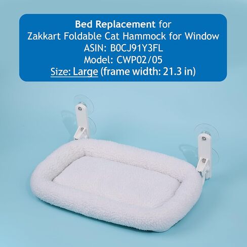 Bed Replacement Foldable Cat Hammock for Window, NOT Compatible with Other Brand, (Gray, Large) in Saudi Arabia