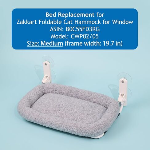 Bed Replacement Foldable Cat Hammock for Window, NOT Compatible with Other Brand, (Gray, Large) in Saudi Arabia