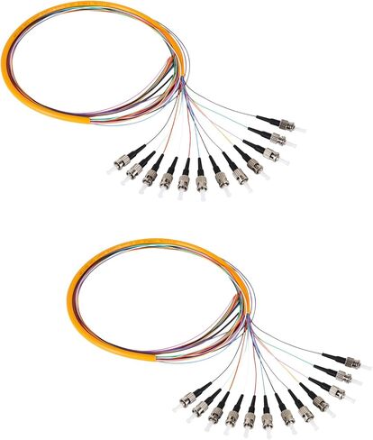 12 Fibers ST UPC Singlemode (SM) Fiber Optic Pigtail 1.2m ST Single Mode Fiber Cable Pigtail for Engineering Network Fiber Access, 4 Packs in Kuwait