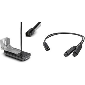 Humminbird XM 9 20 MSI T Transom Transducer and 9 M SILR Y Splitter Cable Bundle