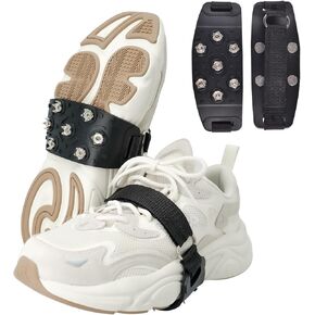 Ice Cleats for Shoes and Boots, Anti-Slip 7 Microspikes for Footwear, Traction Grips for Walking, Hiking, Snow, and ICE Adventures