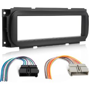 NuIth Single Din Radio Installation Dash Kit for 1998-2007 Chrysler/Dodge/Jeep/Plymouth, Single Din Radio Mounting Plate, Car Stereo Install Kit for Aftermarket Radio Mounting (Dash KIT)