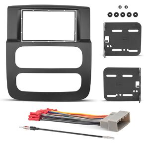 NuIth Double Din Radio Stereo Dash Kit with Radio Harness & Antenna Adapter for 2002-2005 Dodge Ram 1500 2500 3500, Double DIN Installation Multi Kit, DDIN Installation Kit for Ram