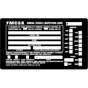 ملصقات تفتيش المركبات السنوية FMCSA ، 200 حزمة ، متوافقة مع DOT ، 6 "× 4" (أحمر)