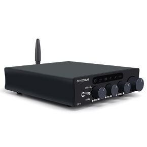O-NOORUS D4 TPA3255 PFFB Bluetooth 5.3 Stereo Amplifier 300Wx2,2.1 Channel Home Audio Class D Power Amp with Subwoofer Output and HDMI ARC Optical Coaxial USB RCA Inputs,3 Band EQ Tone,48V5A Power