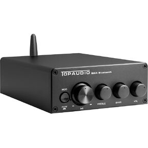 B20A Bluetooth 5.0 مكبر للصوت ستيريو 2 قناة U-Disk Player Audio Mini Hi-Fi Class D AMP متكاملة لمكبرات الصوت 100W × 2 مع Bass و Treble Control