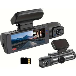 Dual Camera Dash Cam-Dash Cam Front and Rear for Cars,1080P and IR Night Vision,3.16"IPS Screen,64GB TF Card,24/7 Parking Monitoring,Loop Recording & Wide Angle Lens