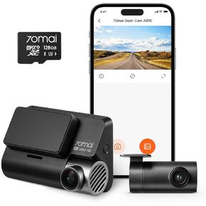 70mai New 4K Dash Cam A810 with Sony Starvis 2 IMX678 & 70mai Micro SD Card (128GB)