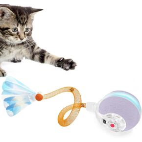 Interactive Cat Toys Ball for Indoor Cats,[2025 Newly Upgraded] Agile Moving Cat Ball with Elastic Mesh Tail,Automatic Cat/Kitten Toys for Bored Indoor Adult Cats,Touch Activated