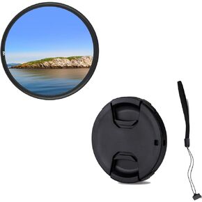 JJC 52mm UV Filter & Front Lens Cap Cover for Fuji Fujifilm X-T50 X-T30II X-T30 X-T20 X-A7 X-T200 + XC 15-45mm Kit Lens for Nikon D5500 D5300 D3300 + AF-S 18-55mm Kit Lens and More 52mm Thread Lenses