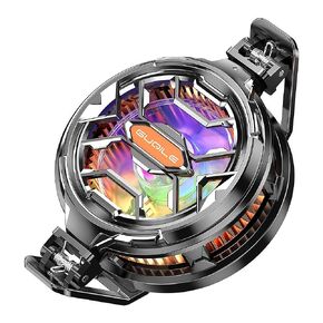 RGB Magnetic Phone Cooler - Portable Lightweight Cooling Fan with Magnet & Colorful Lights for Gaming, Travel, Indoor & Outdoor Use | Quick Icing Technology